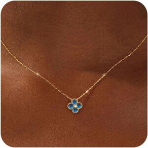 Trendy Non-Tarnish Birthstone Necklace with Cubic Zirconia - Adjustable Fit